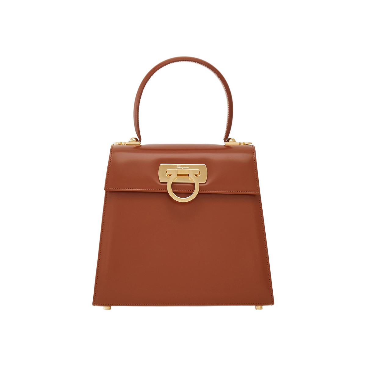 Ferragamo Iconic Top Handle (M) [Tan]🧡（1 ：1 Replica）