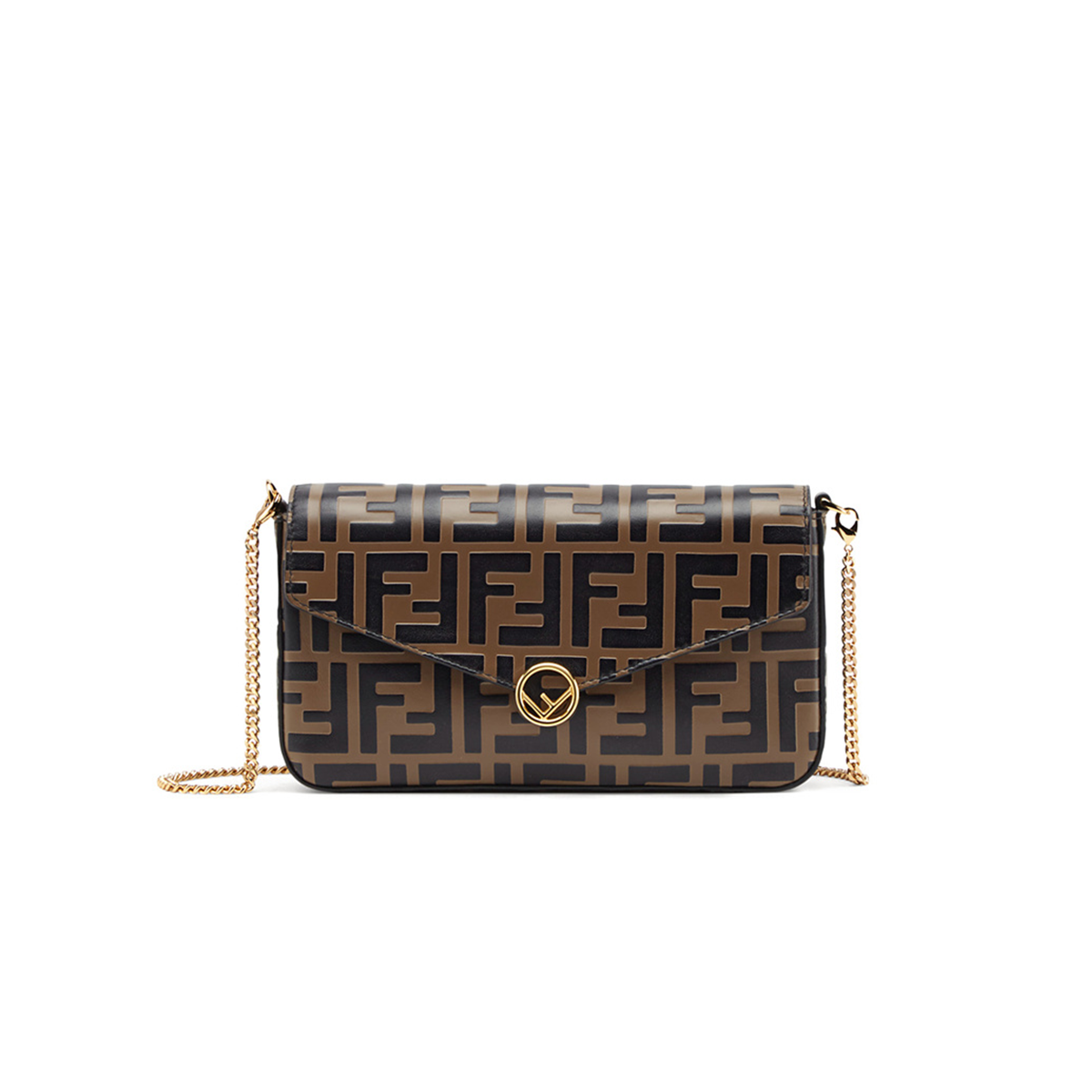 Fendi Cowhide three-in-one chain bag [Brown]🤎（1 ：1 Replica）
