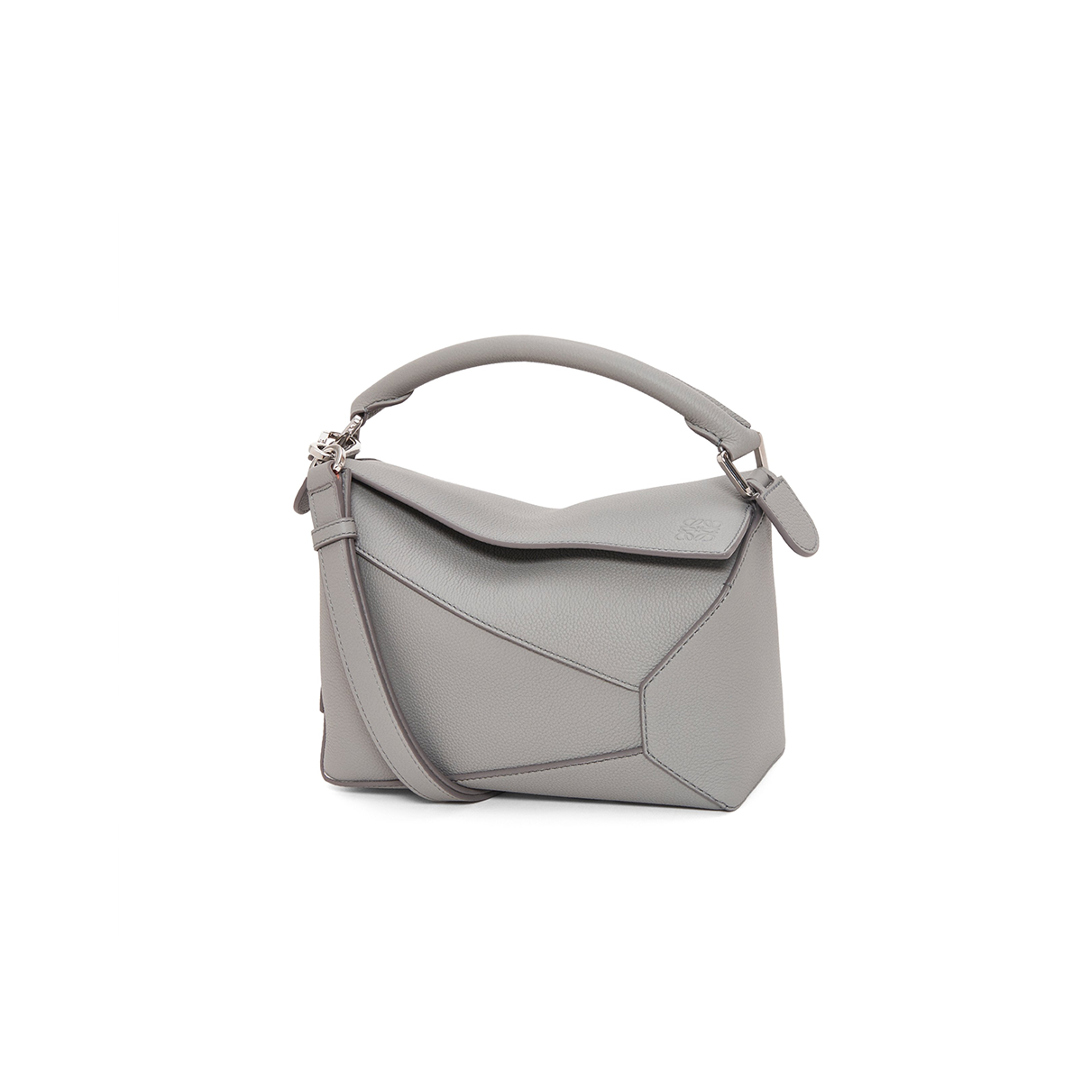 Loewe Small Puzzle bag in soft grained calfskin [Pearl Grey]🩶（1 ：1 Replica）