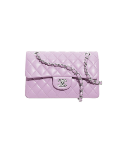 small shiny grain embossed cowhide handbag [Lavender] 💜（1 ：1 Replica）