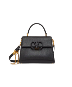 Valentino Small vsling grainy calfskin handbag [Black]🖤（1 ：1 Replica）