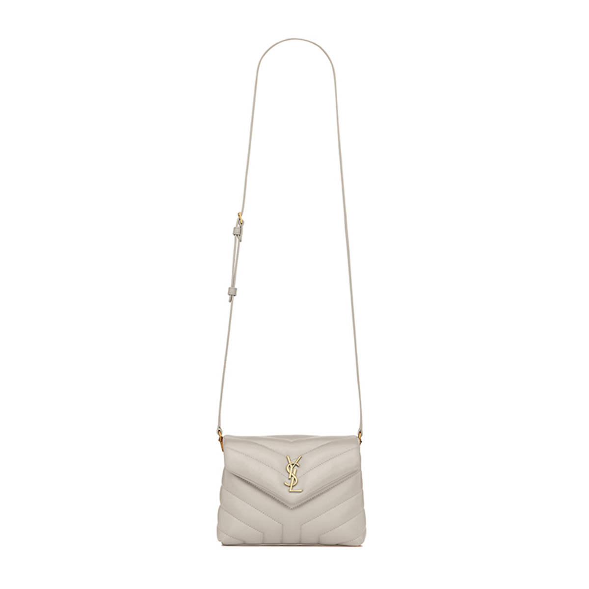 YSL TOY Y-shaped quilted one-shoulder crossbody bag [White]🤍（1 ：1 Replica）