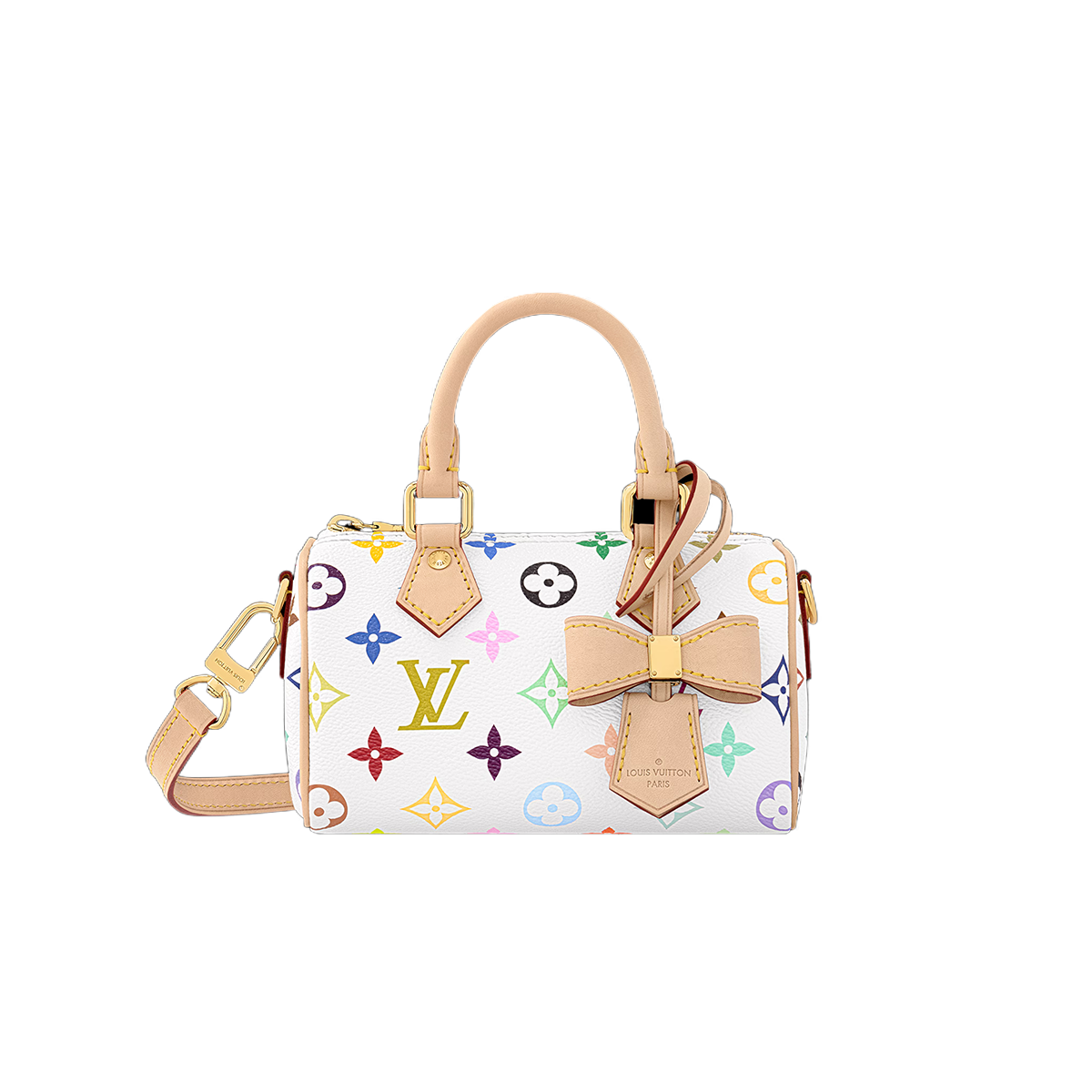 LV x TM Nano Speedy handbag [Multicolore Blanc]🤍（1 ：1 Replica）