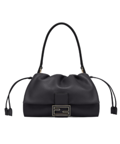 Fendi Mamma Baguette Medium nappa leather bag [Black]🖤（1 ：1 Replica）
