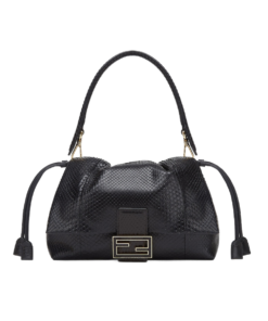 Fendi Mamma Baguette Medium leather bag [Black]🖤（1 ：1 Replica）
