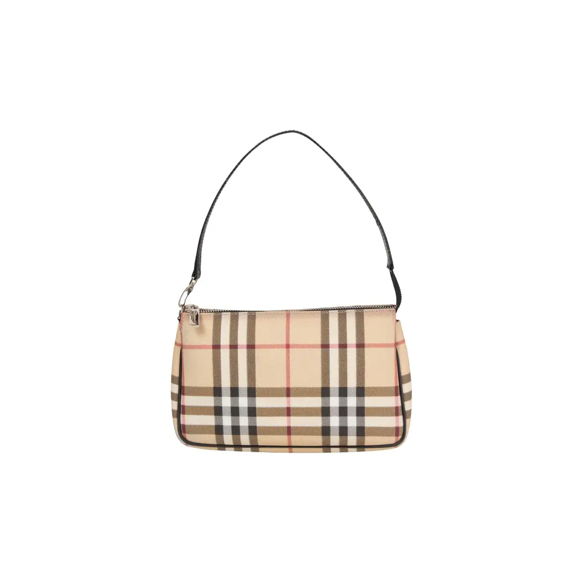 Burberry HOUSE CHECK TARTAN coated canvas Pochette Bag [Beige]🤎（1 ：1 Replica）