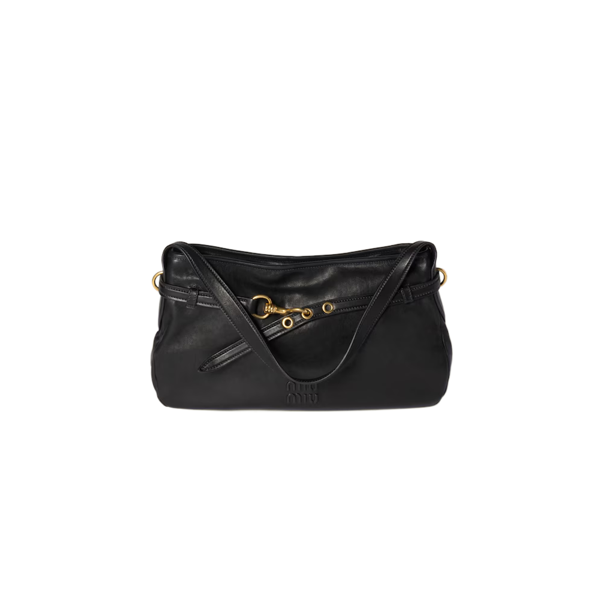 Miu Miu Aventure nappa leather bag  [Black]🖤（1 ：1 Replica）