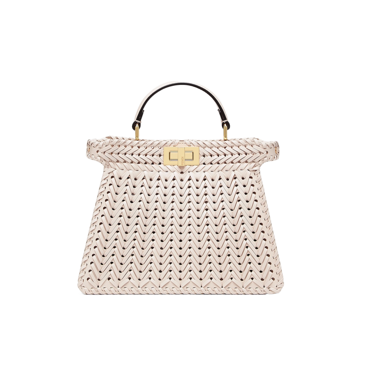 Fendi Peekaboo ISeeU Small Camellia interlace leather bag [Camellia]🤍（1 ：1 Replica）