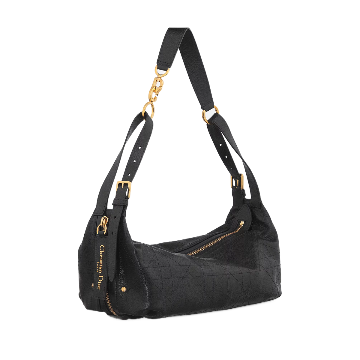 Dior Medium D-Journey Bag in Shiny Goatskin [Black]🖤（1 ：1 Replica）