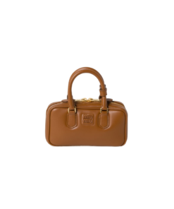 Miu Miu Arcadie leather mini bag [Cognac]🤎（1 ：1 Replica）