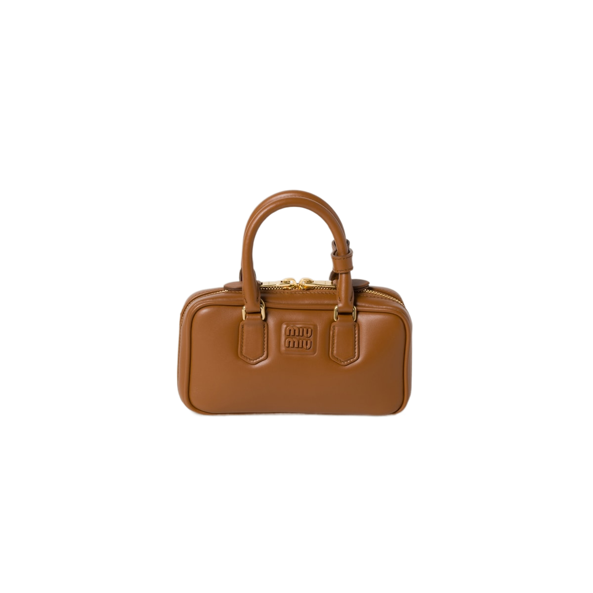 Miu Miu Arcadie leather mini bag [Cognac]🤎（1 ：1 Replica）