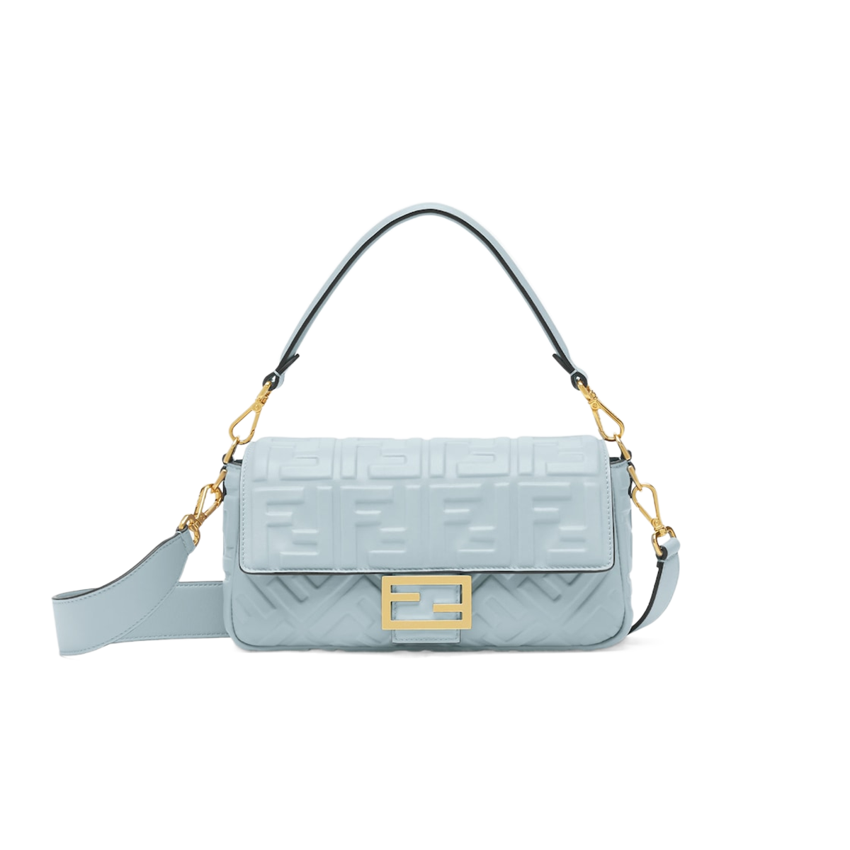 Fendi Baguette leather medium bag [LightBlue]🩵（1 ：1 Replica）