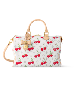LV × TM Speedy Bandouliere 30 [Cherry]🩶（1 ：1 Replica）